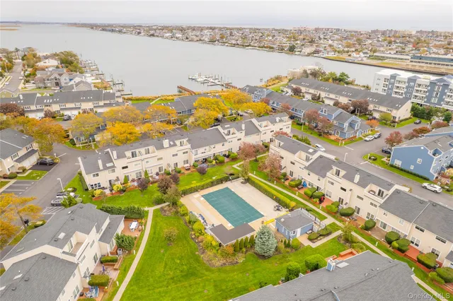 a view of a city and an ocean view