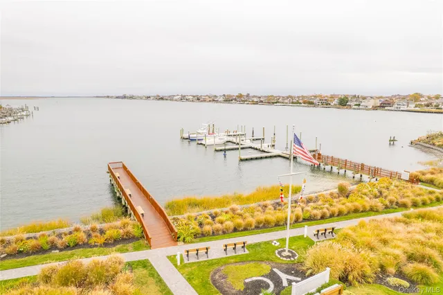 a view of a swimming pool with an ocean view