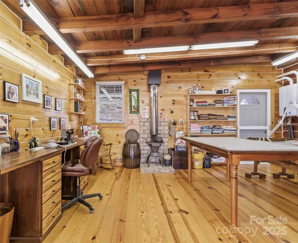 a view of an empty room with a balcony