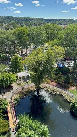 a view of a lake with outdoor space