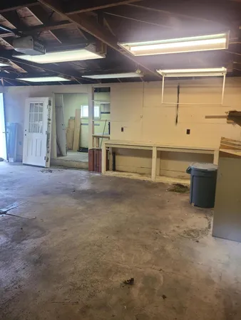 a view of a car garage