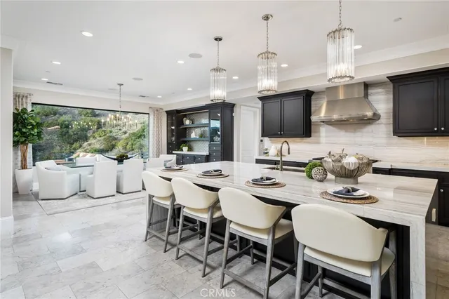 a balcony with furniture and city view