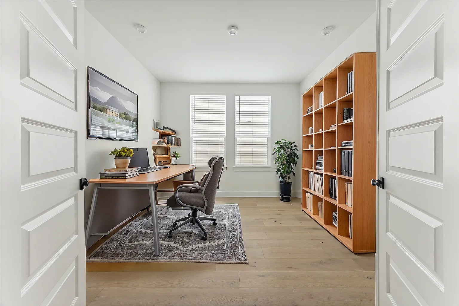 1909 Varese Path Leander, TX 78641 - Photo 21 of 40 Ample shelving and abundant light create an ideal workspace.