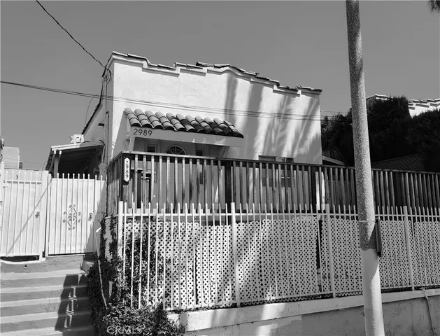 a view of a wooden door