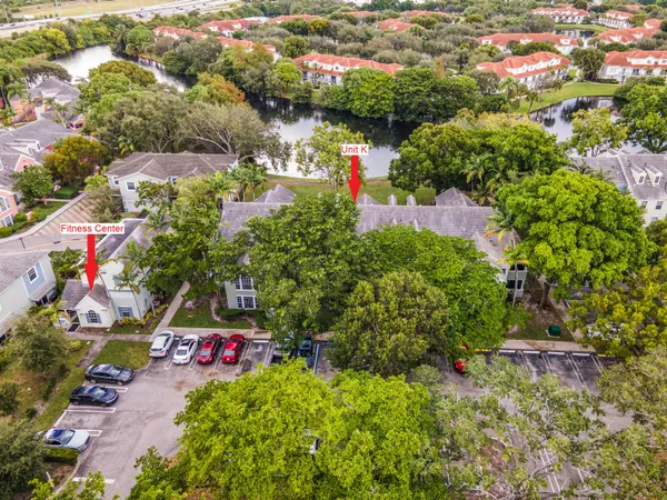 an aerial view of houses and roads