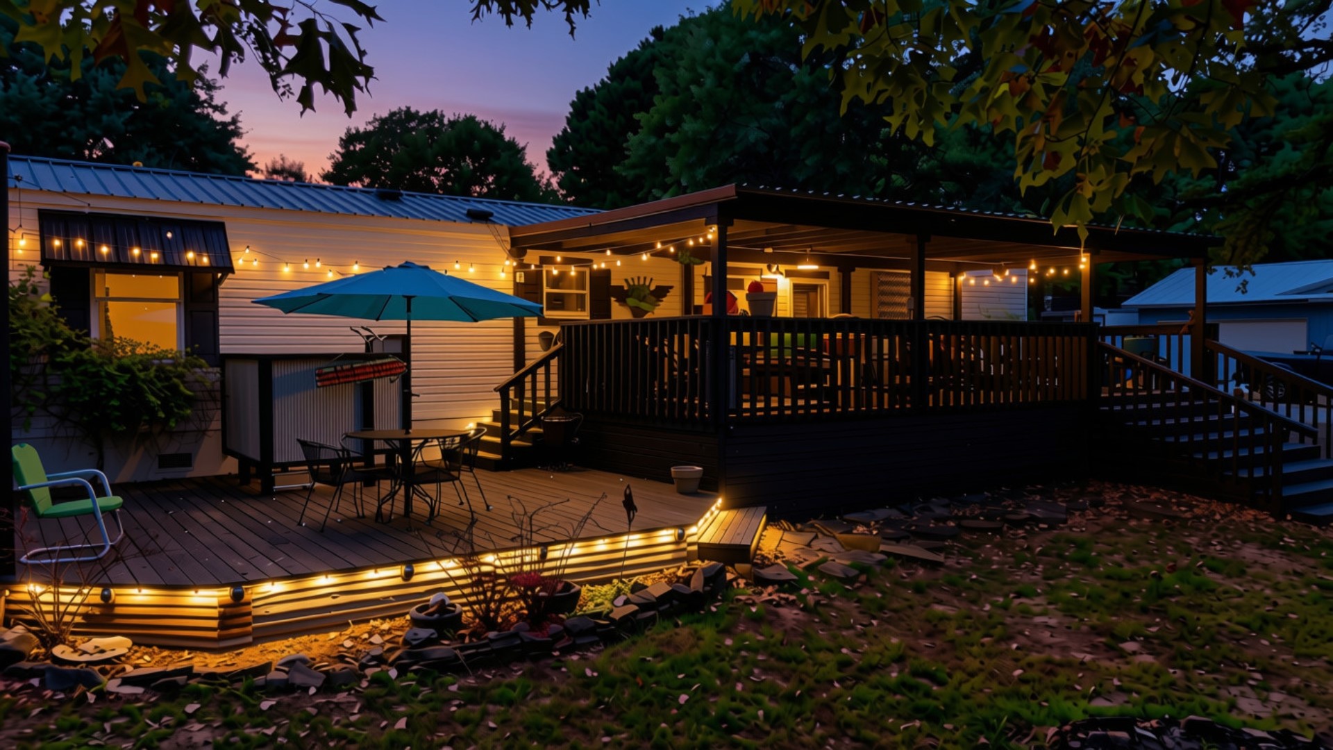 215 South Bk 802 Road Stigler, OK 74462 - Photo 2 of 20 Expansive outdoor decking with railings and covered patio area