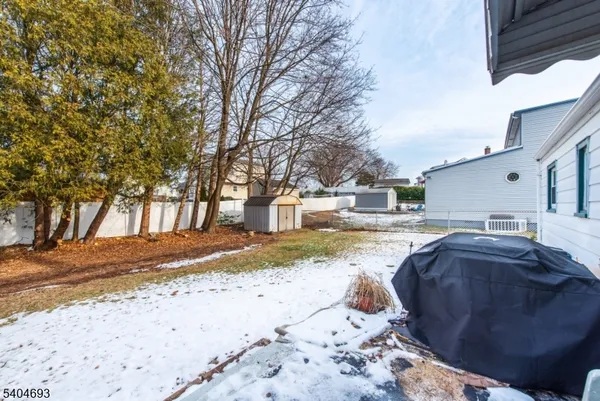 a view of a yard with a house and a tree