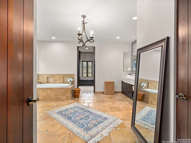 a outdoor space with lots of tables and chairs