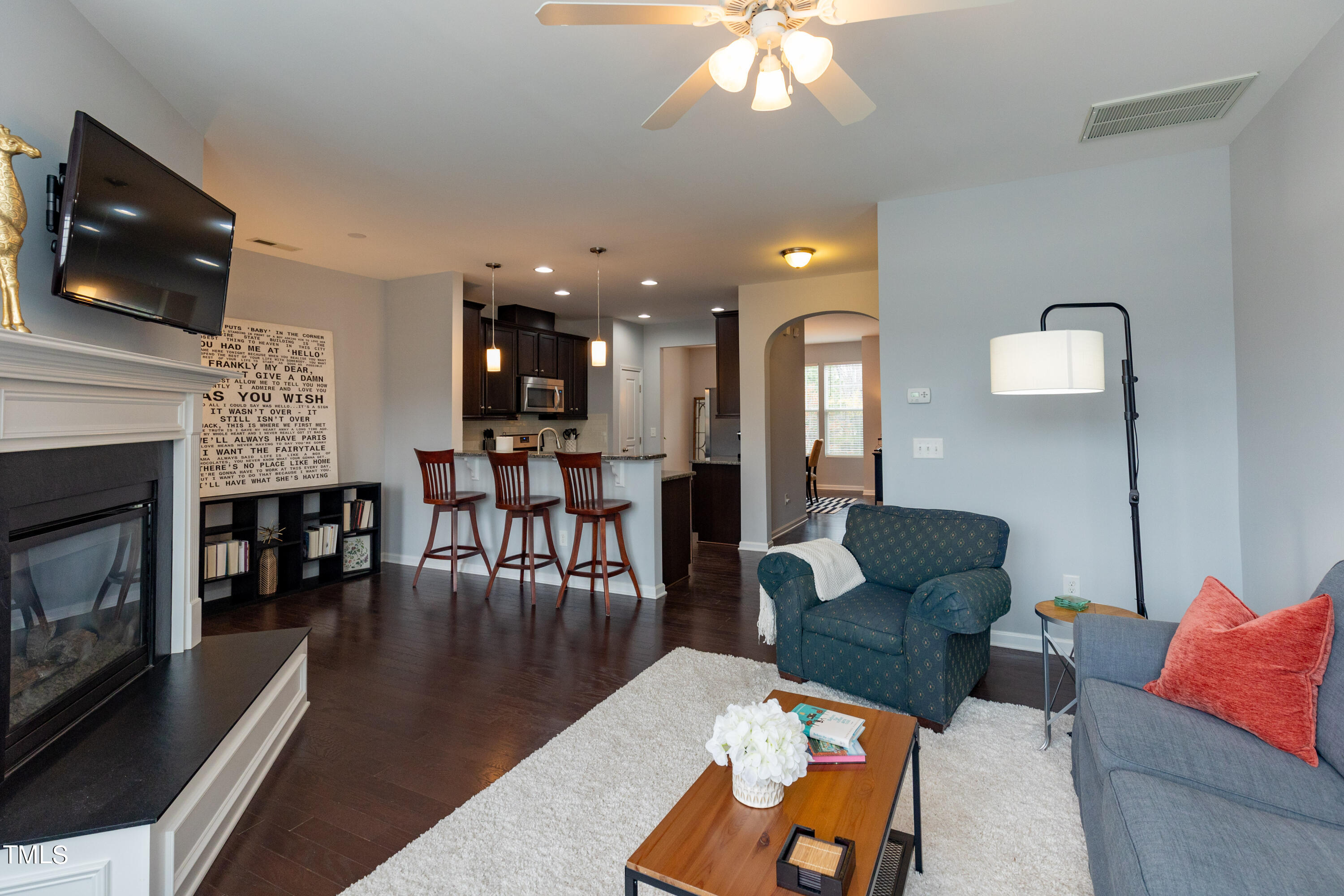 9336 Wooden Road Raleigh, NC 27617 - Photo 16 of 30 16 Family Room with Fireplace