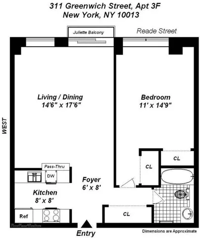 a front view of a building