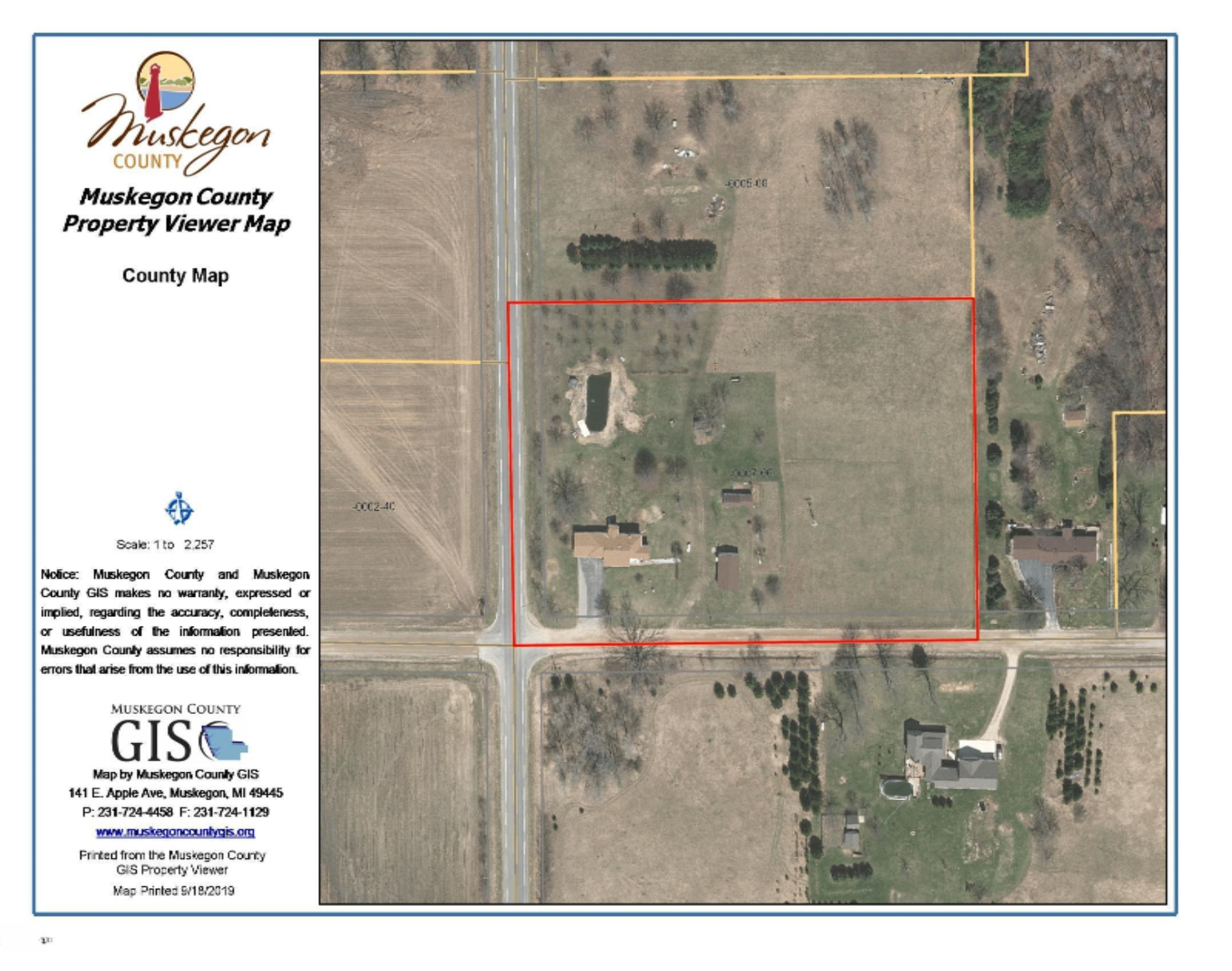 12020 Hall Road Ravenna, MI 49451 - Photo 31 of 31 Property Viewer Map - Letter Size