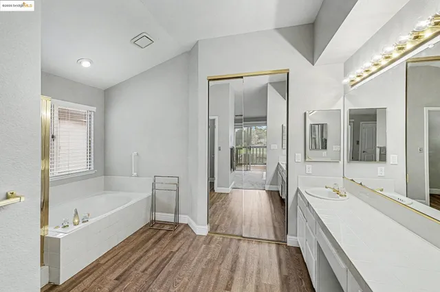 a workspace with furniture and a window