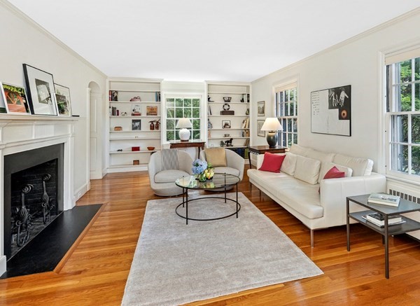 8 Monadnock Road Arlington, MA 02476 - Photo 4 of 36 a living room with furniture and a fireplace