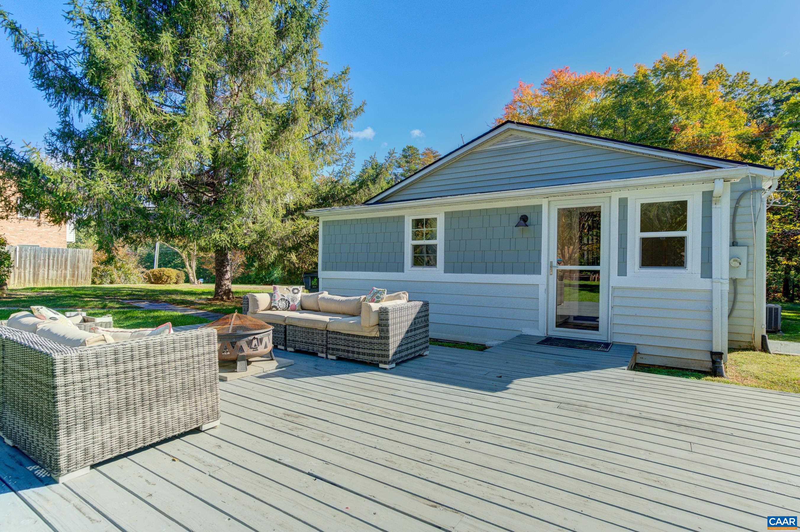 2974 Milton Road Charlottesville, VA 22902 - Photo 42 of 50 a backyard of a house with wooden floor yard barbeque oven and outdoor seating