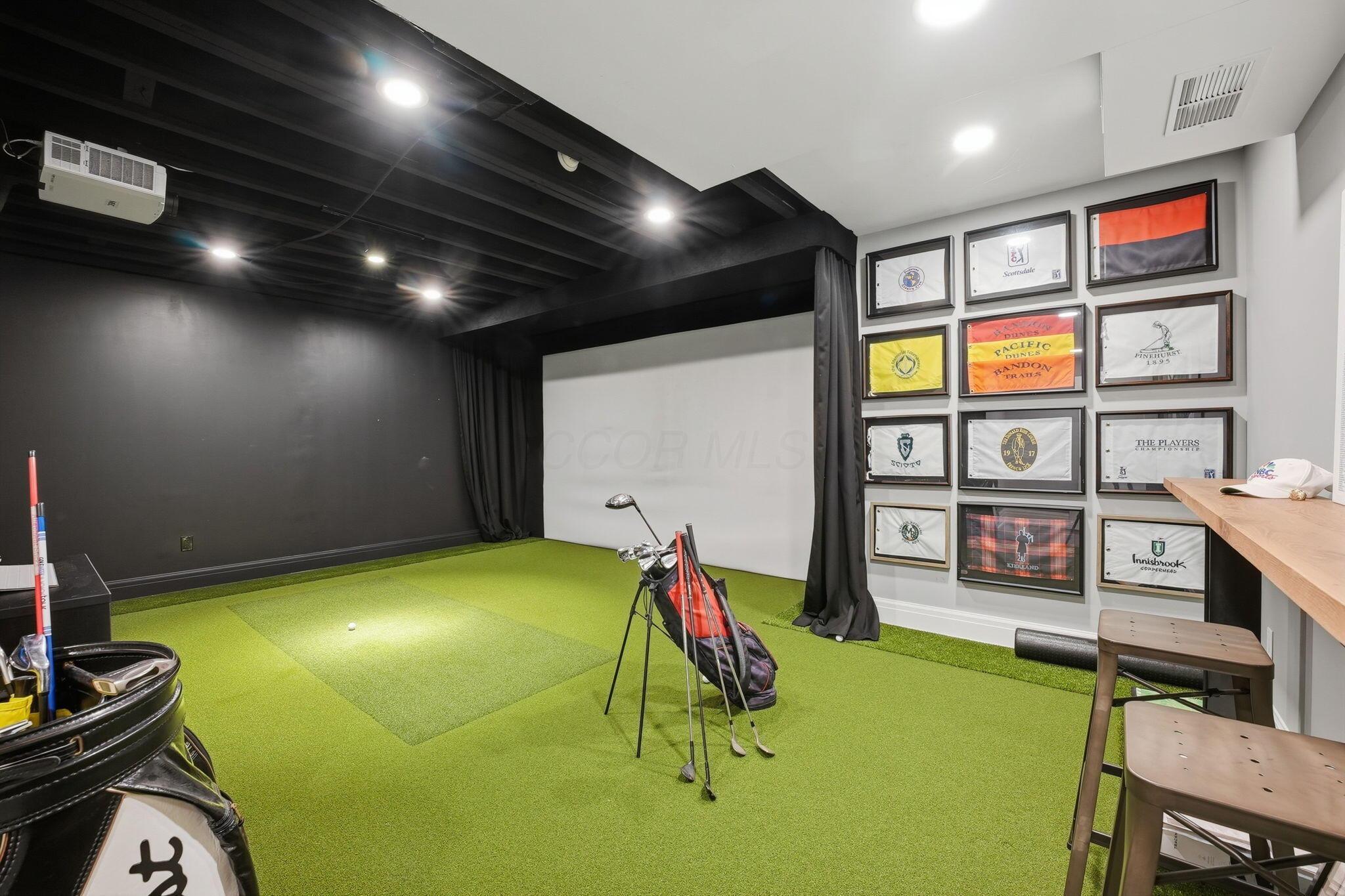 10122 Concord Road Dublin, OH 43017 - Photo 80 of 119 Lower Level Golf Simulator
