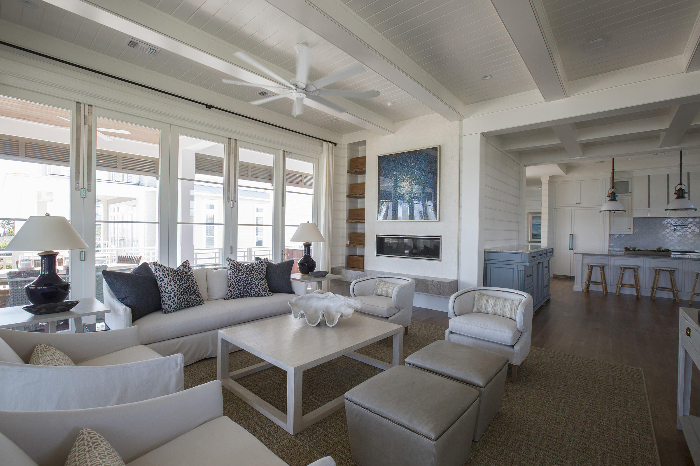 292 Pompano Street Inlet Beach, FL 32461 - Photo 20 of 55 a living room with furniture and a large window