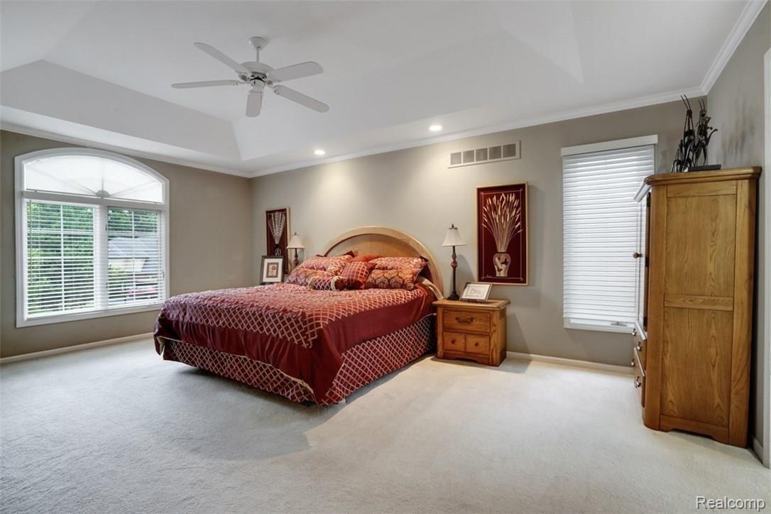 1265 Creek Pointe Drive Rochester, MI 48307 - Photo 20 of 41 Master Bedroom with Mansard ceiling.
