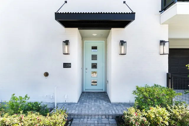a view of a front door of a house