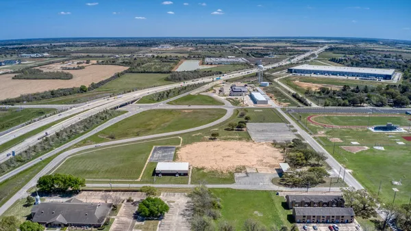 an aerial view of a city