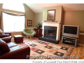 241 Hardy Road Carthage, NC 28327 - Photo 6 of 12 a living room with furniture a flat screen tv and a fireplace