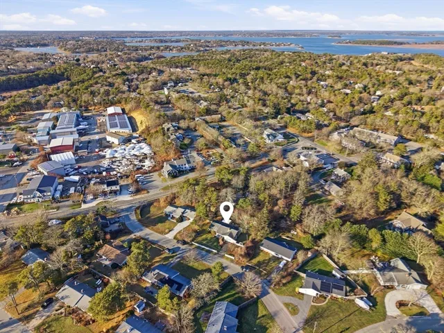 an aerial view of multiple house