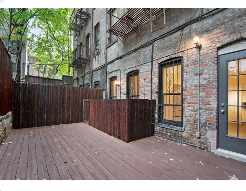 73 Thompson Street, Unit 1A Manhattan, NY 10012 - Photo 6 of 6 a view of backyard with a wooden fence