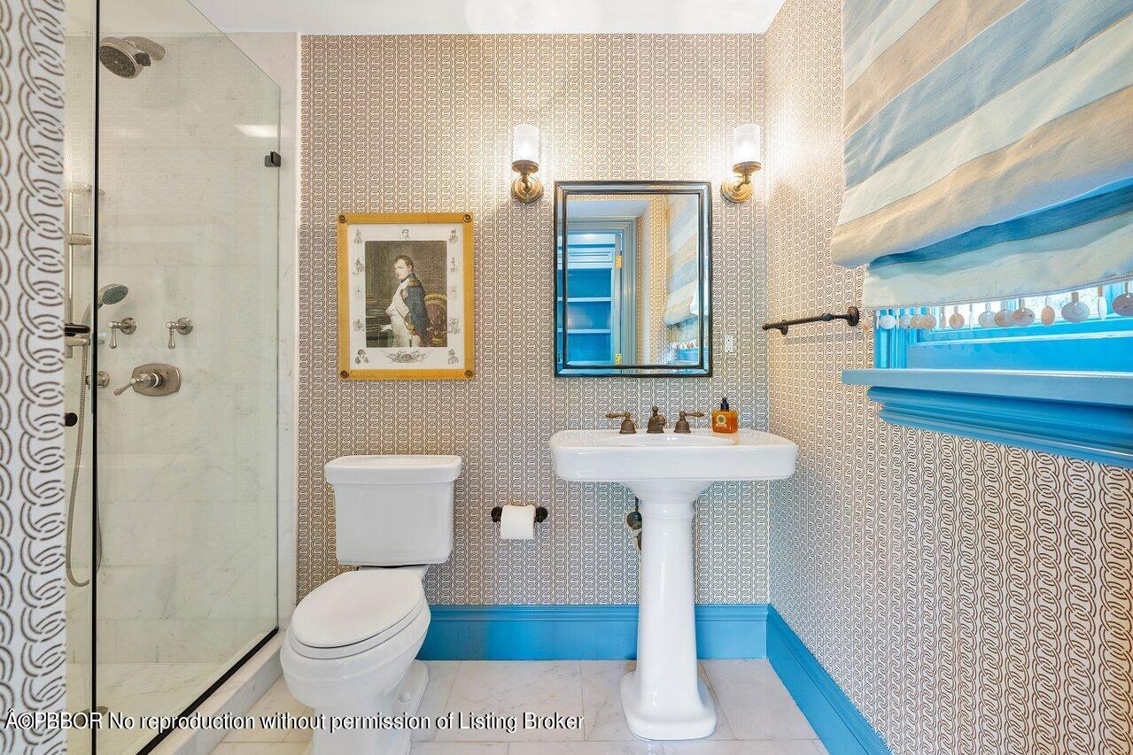 168 Kings Road Palm Beach, FL 33480 - Photo 22 of 51 a bathroom with a sink toilet and shower