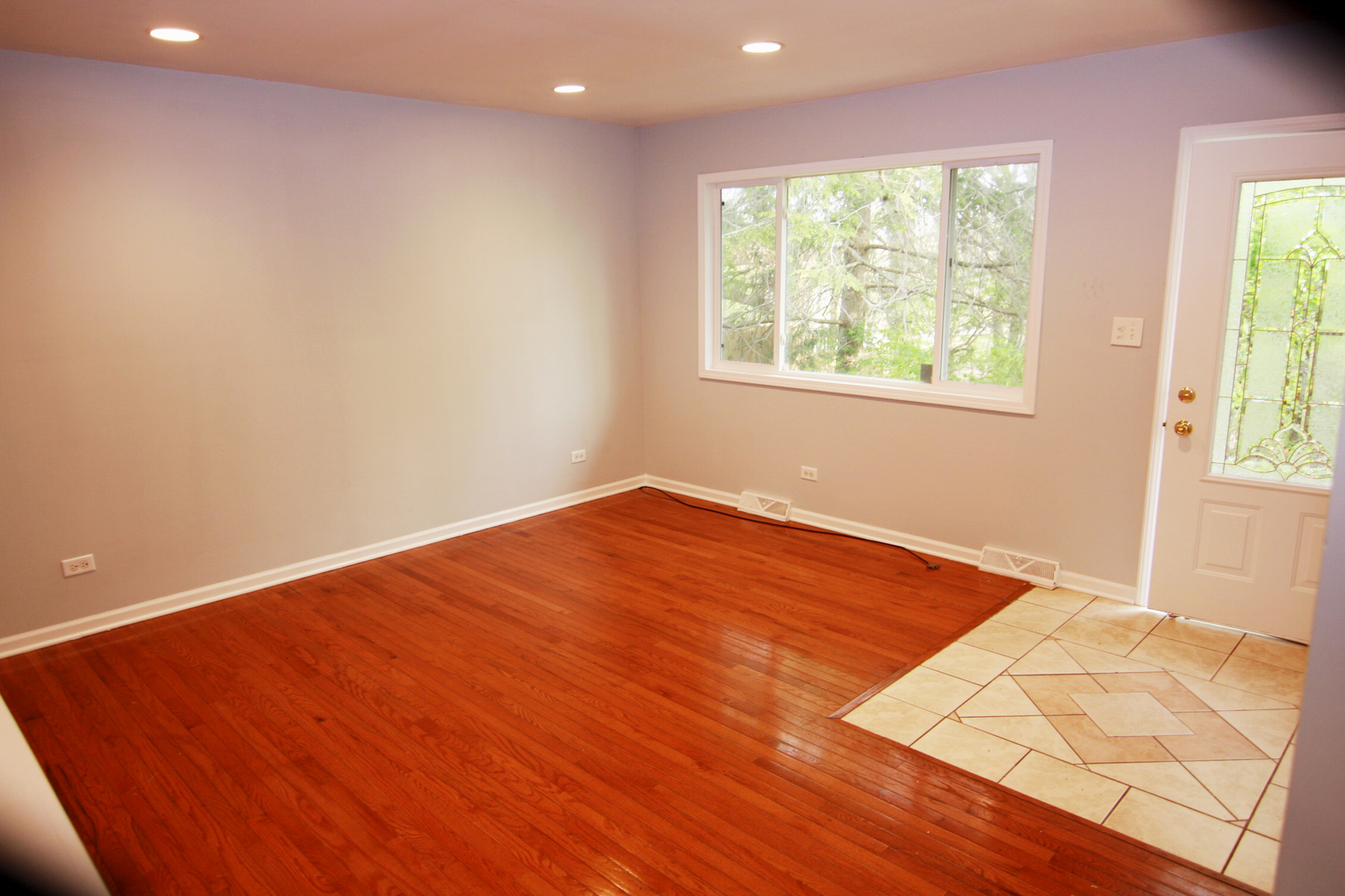 115 Kings Road Carpentersville, IL 60110 - Photo 4 of 16 an empty room with wooden floor and windows