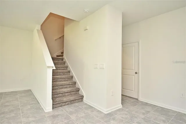 a view of a hallway with entryway