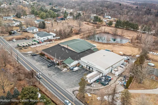 an aerial view of a city