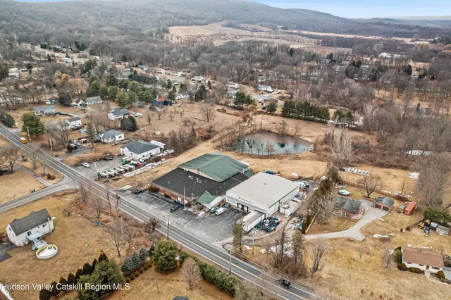 an aerial view of a city