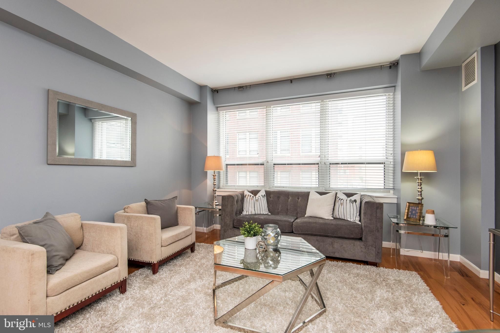 1425 Locust Street, Unit 4F Philadelphia, PA 19102 - Photo 7 of 34 a living room with furniture and a large window