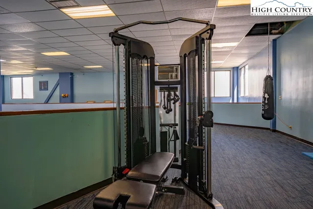 a view of a room with workspace