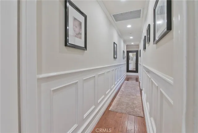 a view of gallery with stairs