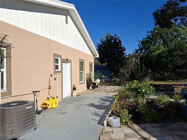 a view of outdoor seating space