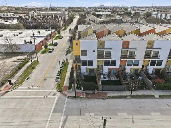 an aerial view of residential houses