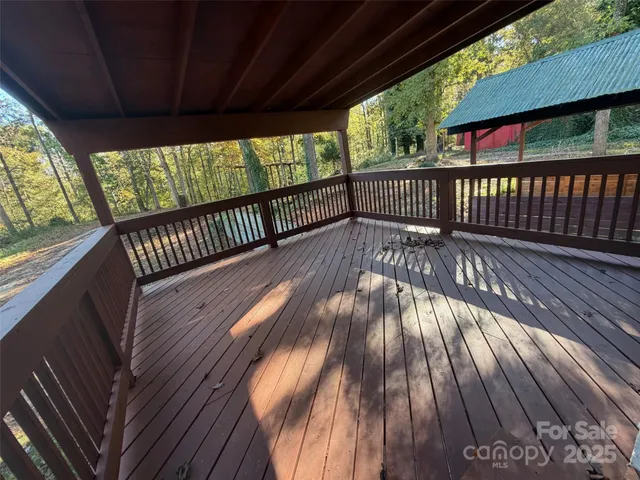 a view of deck with wooden floor