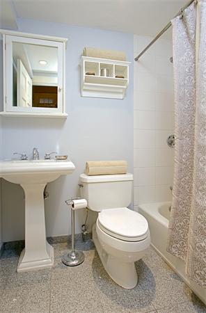 315 Beacon Street, Unit 5 Boston, MA 02116 - Photo 8 of 10 a white toilet sitting next to a bathroom sink