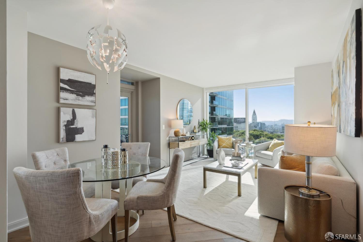 401 Harrison Street, Unit 9H San Francisco, CA 94105 - Photo 2 of 44 a view of a dining room with furniture window and outside view