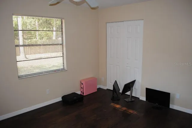 a bathroom with a window