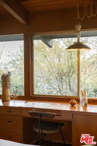 a view of a sink and window