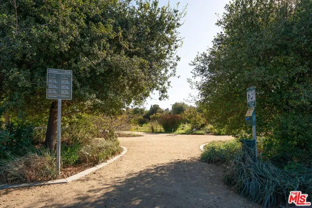a view of a street from a yard