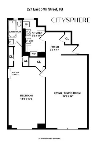 $665,000 | 227 East 57th Street, Unit 8B | Midtown East