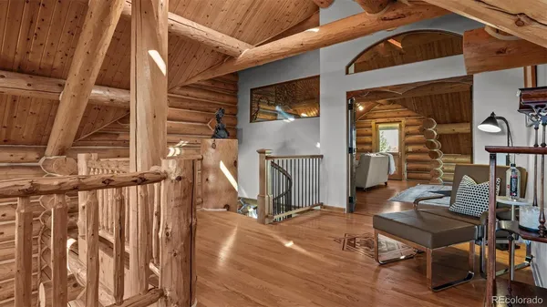 a view of entryway with wooden floor
