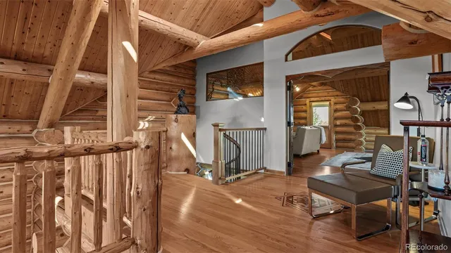 a view of entryway with wooden floor