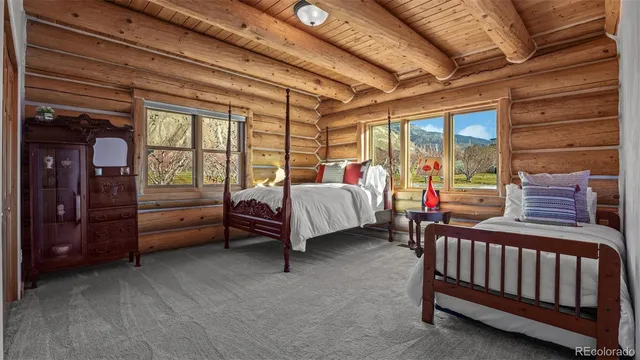 a bedroom with furniture and windows