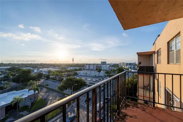 a view of city from balcony