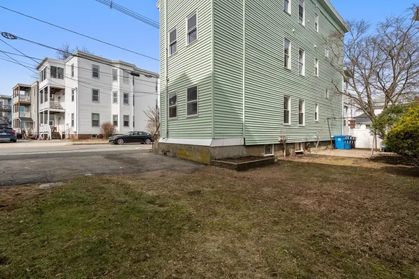 a view of a building with a street