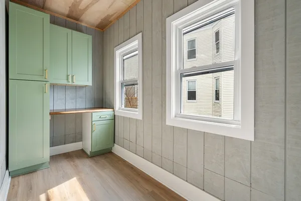 a view of kitchen and utility room
