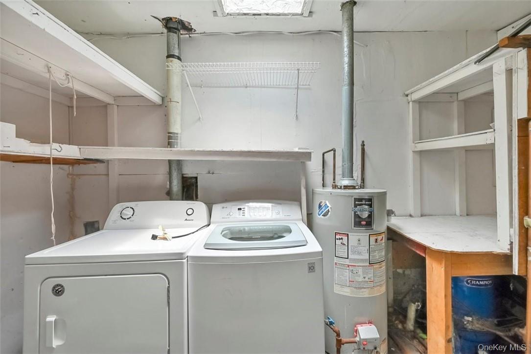 35 Peddler Hill Road Monroe, NY 10950 - Photo 18 of 23 Washroom featuring washing machine and dryer and water heater
